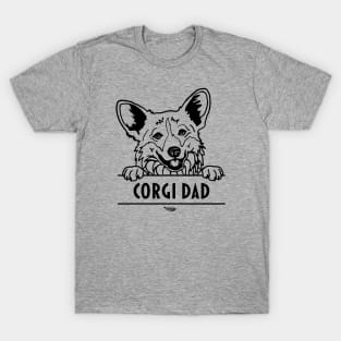 Corgi Dad Illustration T-Shirt